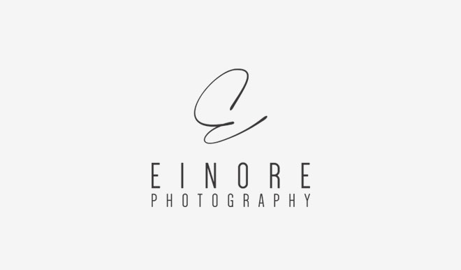 einore photography logo design